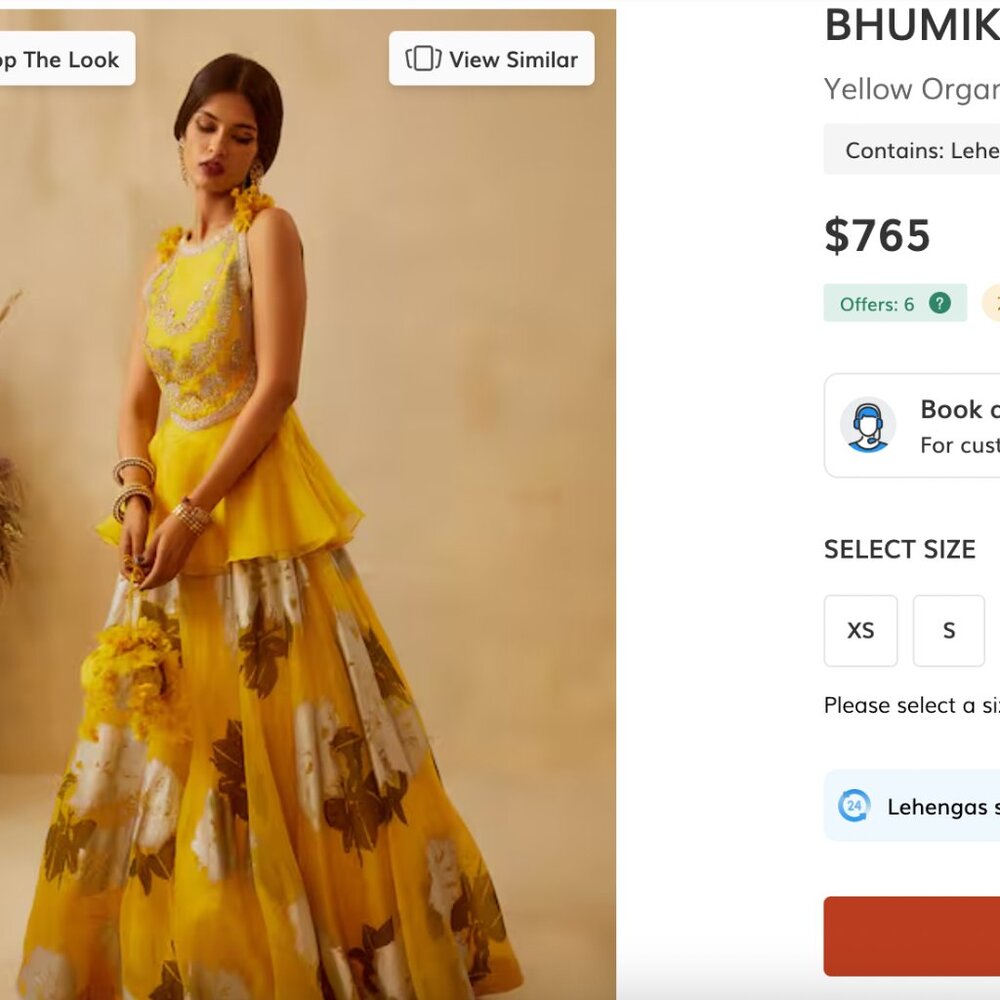 AZA bridal mehendi lehenga